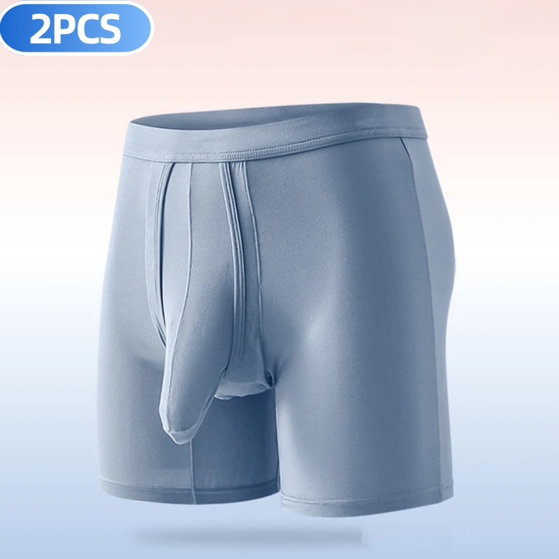 Long Leg Trunk Men - 2PCS Heren Lange Benen Ondergoed Aparte
